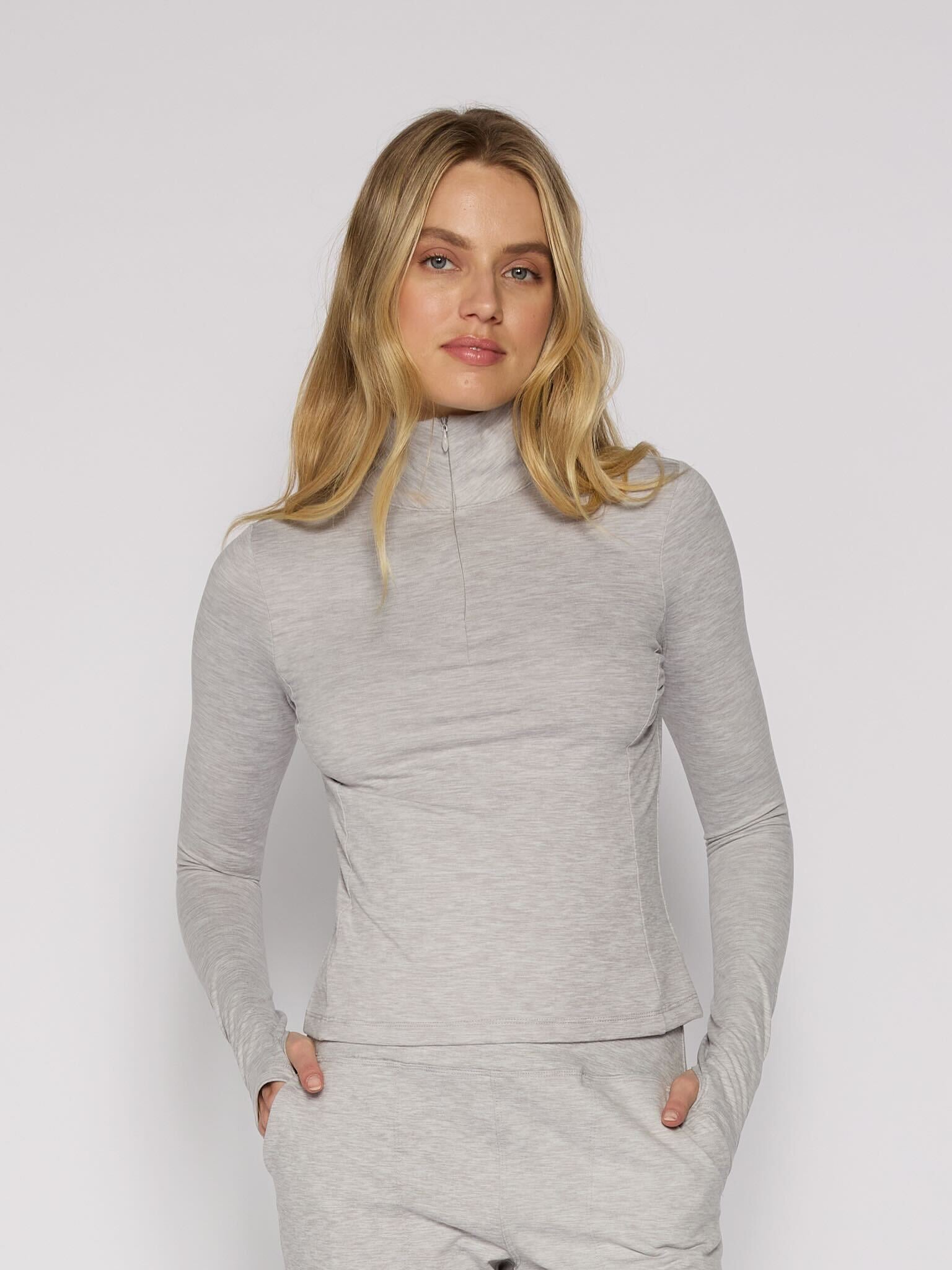 ★ GLOWNY★ G CLASSIC LONG SLEEVE 3 Colors GY25CSLS001 G CLASSIC SOFT CROP LONG SLEEVE (GRAY) - GLOWNY