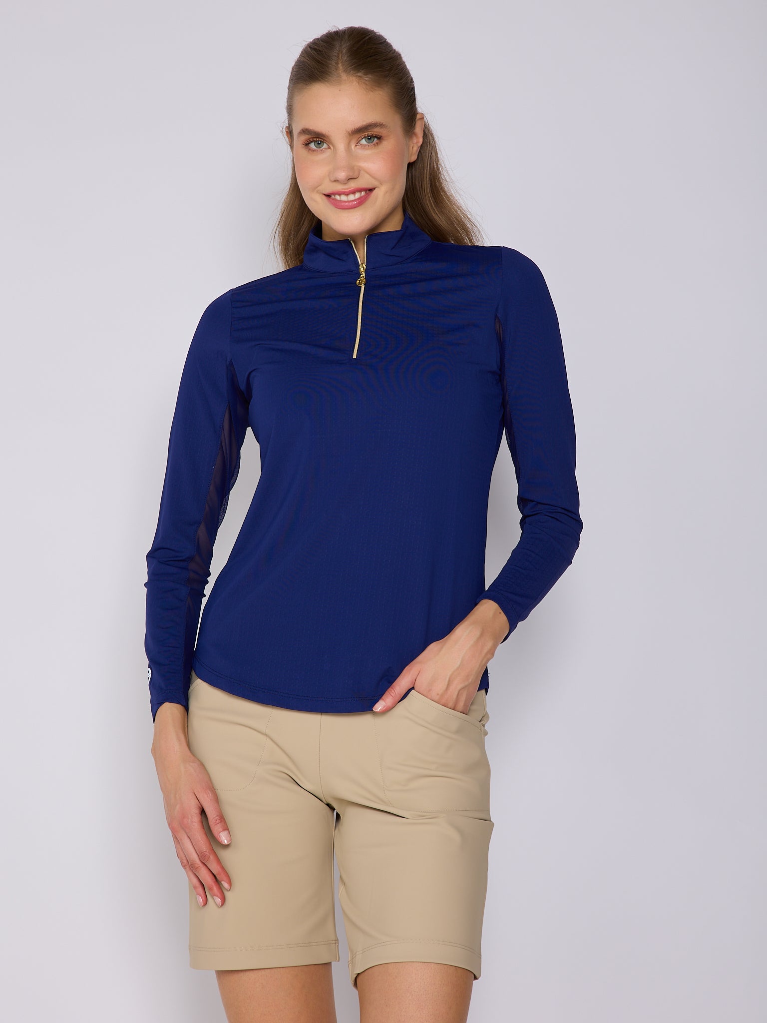 Quarter Zip Sun Protection Top In Various Colors – G